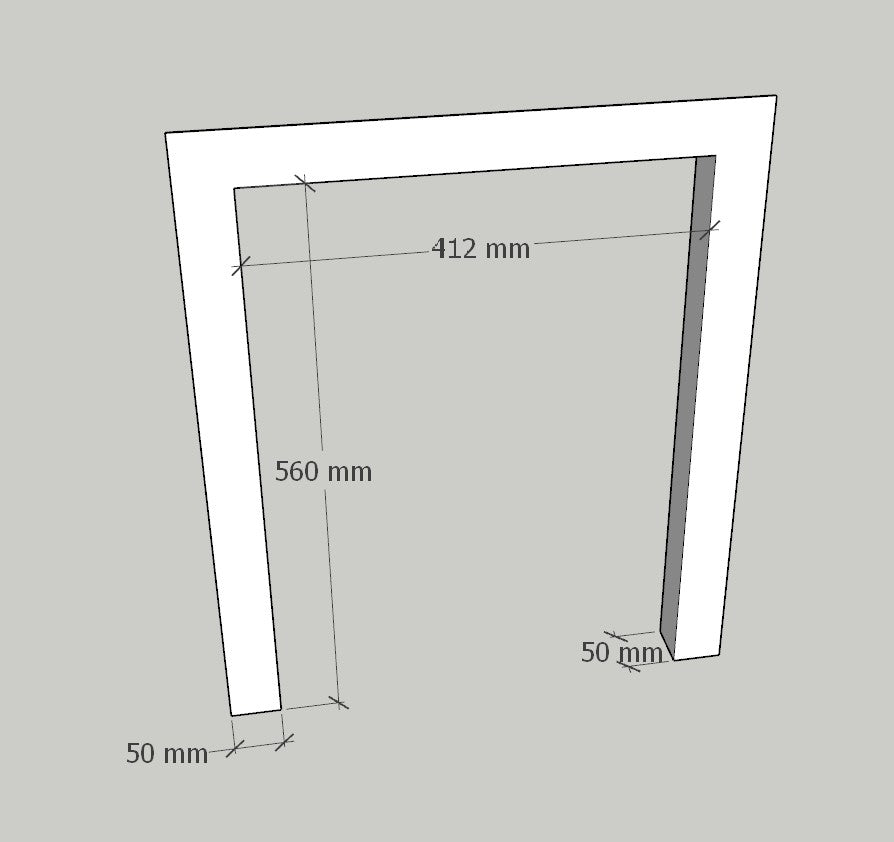 16" Stainless Steel Open Fireplace Frame
