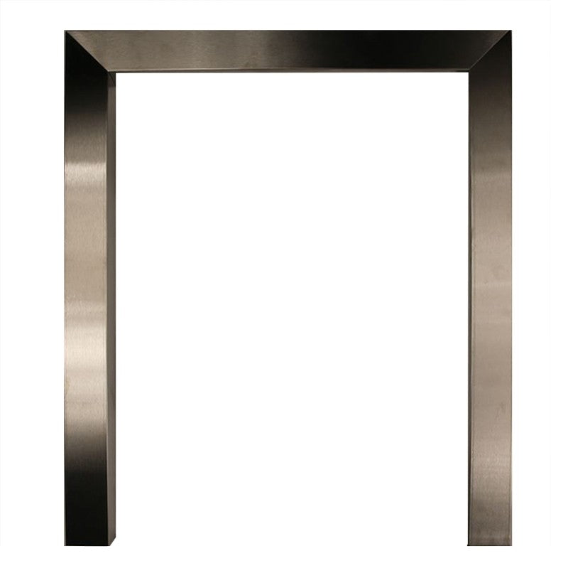 16" Stainless Steel Open Fireplace Frame
